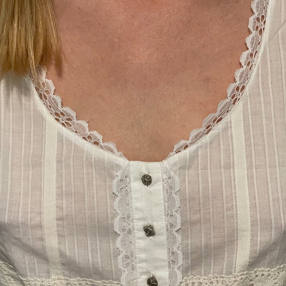 Vintage NVT Romantic Crop Top LaROK With Lace and Open Back. S -M - Picture 3 of 11